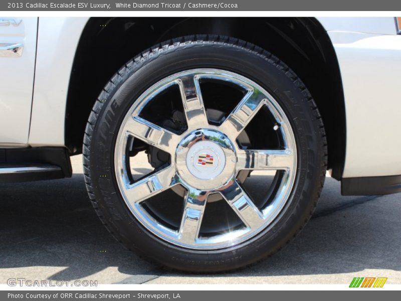White Diamond Tricoat / Cashmere/Cocoa 2013 Cadillac Escalade ESV Luxury