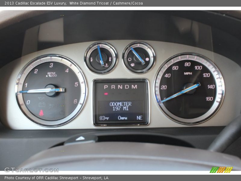 White Diamond Tricoat / Cashmere/Cocoa 2013 Cadillac Escalade ESV Luxury