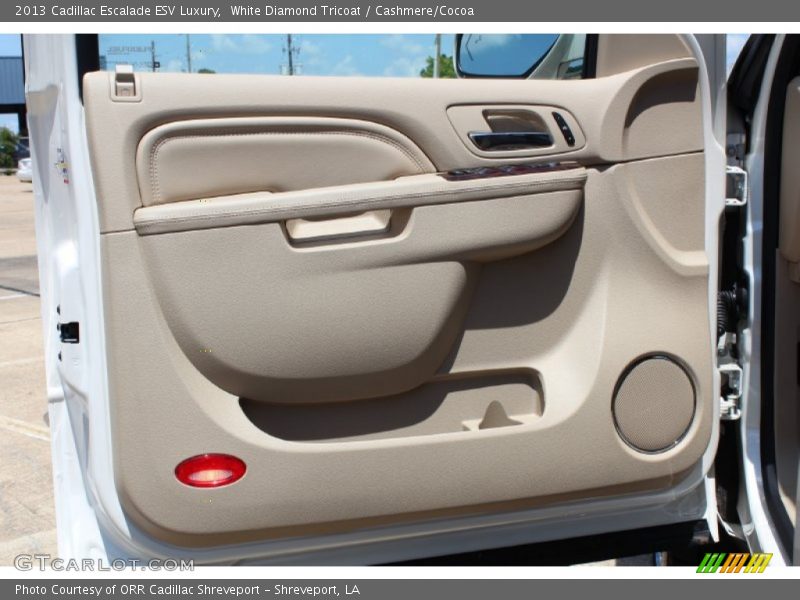 White Diamond Tricoat / Cashmere/Cocoa 2013 Cadillac Escalade ESV Luxury