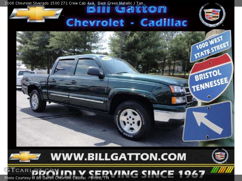 Dark Green Metallic / Tan 2006 Chevrolet Silverado 1500 Z71 Crew Cab 4x4