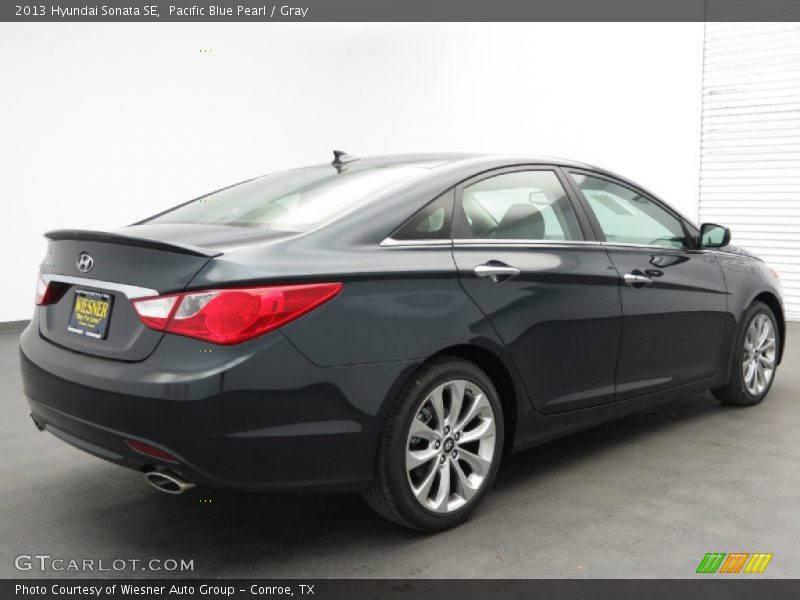Pacific Blue Pearl / Gray 2013 Hyundai Sonata SE