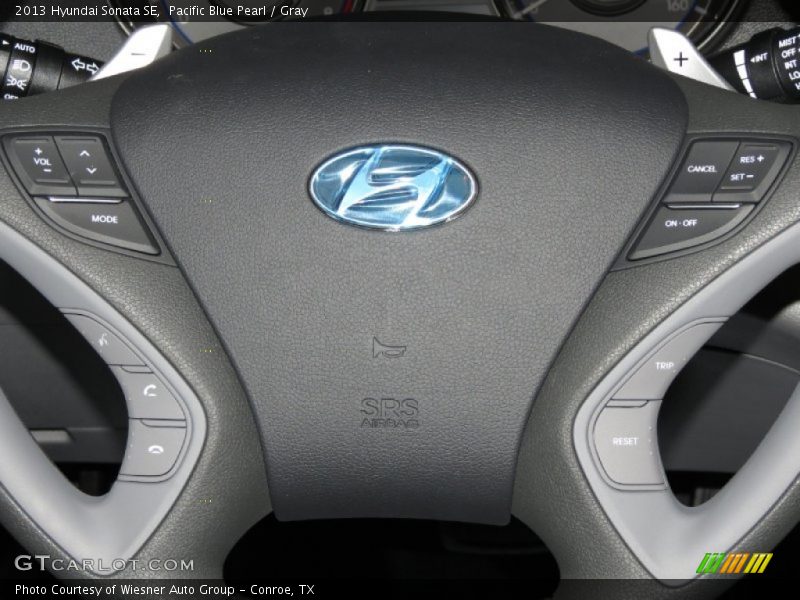 Pacific Blue Pearl / Gray 2013 Hyundai Sonata SE