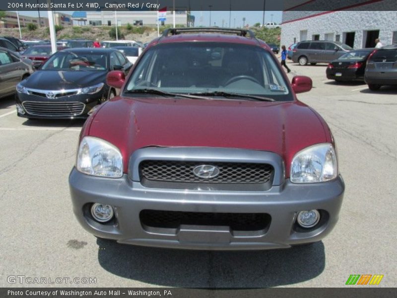 Canyon Red / Gray 2004 Hyundai Santa Fe LX 4WD