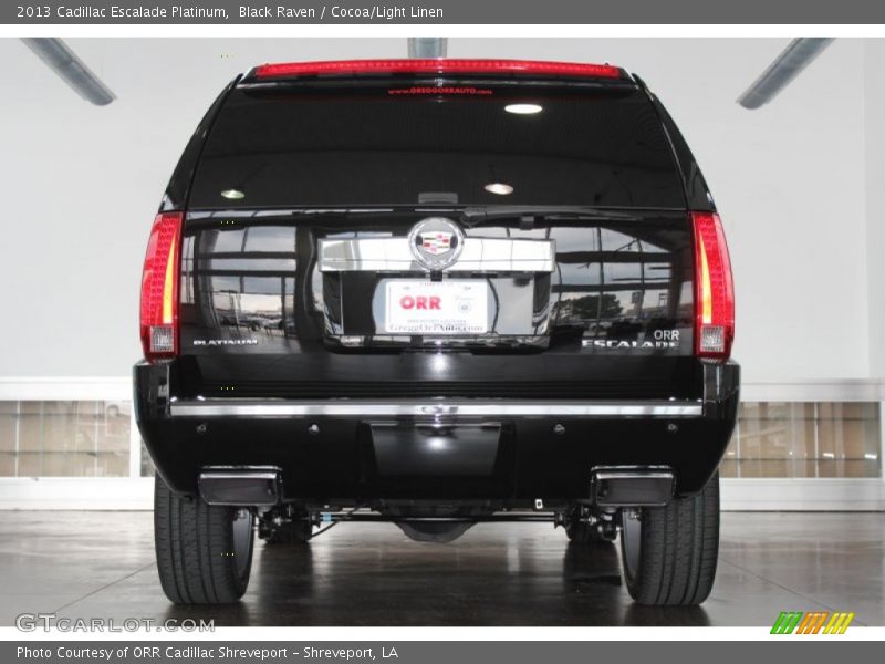 Black Raven / Cocoa/Light Linen 2013 Cadillac Escalade Platinum