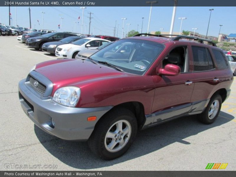 Canyon Red / Gray 2004 Hyundai Santa Fe LX 4WD