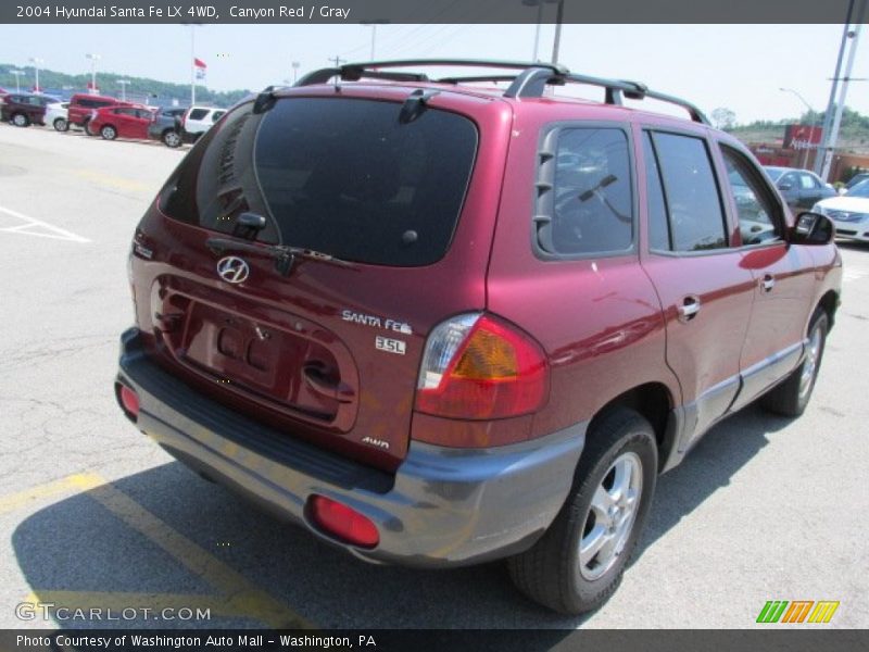 Canyon Red / Gray 2004 Hyundai Santa Fe LX 4WD
