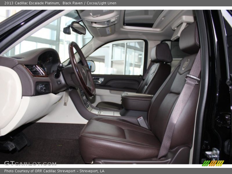 Front Seat of 2013 Escalade Platinum