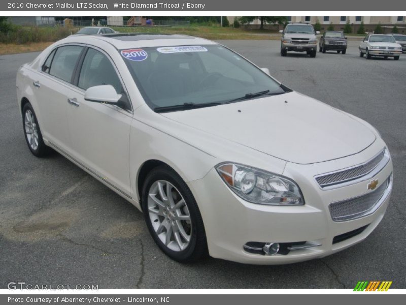 White Diamond Tricoat / Ebony 2010 Chevrolet Malibu LTZ Sedan