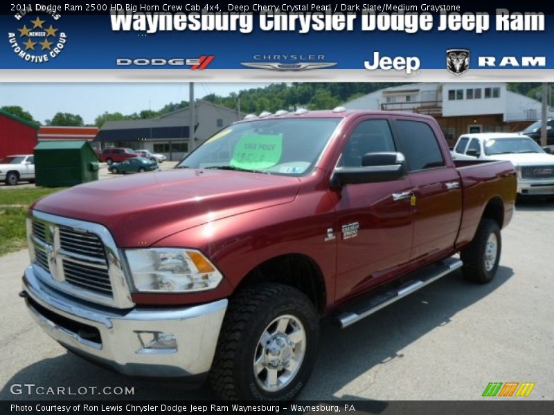 Deep Cherry Crystal Pearl / Dark Slate/Medium Graystone 2011 Dodge Ram 2500 HD Big Horn Crew Cab 4x4