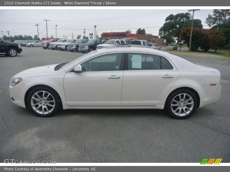 White Diamond Tricoat / Ebony 2010 Chevrolet Malibu LTZ Sedan