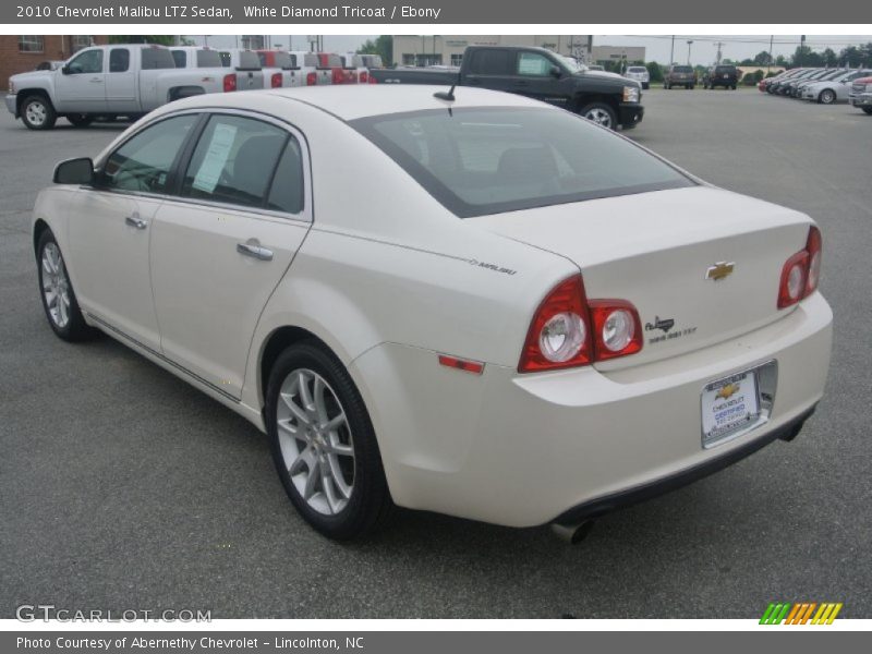 White Diamond Tricoat / Ebony 2010 Chevrolet Malibu LTZ Sedan