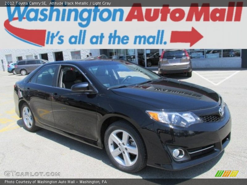 Attitude Black Metallic / Light Gray 2012 Toyota Camry SE