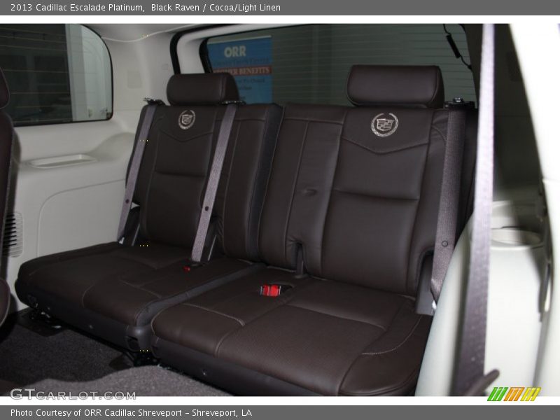 Black Raven / Cocoa/Light Linen 2013 Cadillac Escalade Platinum