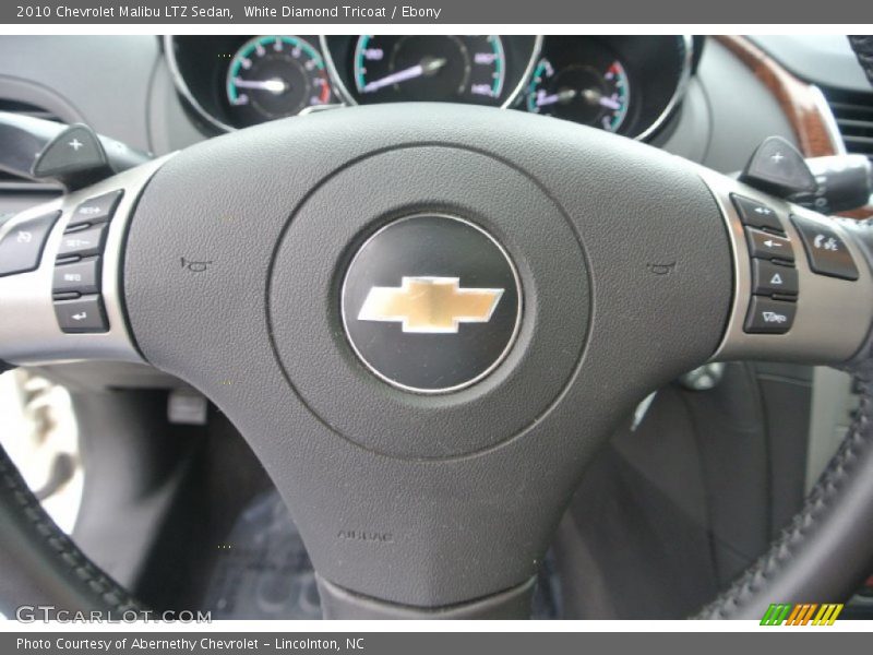 White Diamond Tricoat / Ebony 2010 Chevrolet Malibu LTZ Sedan