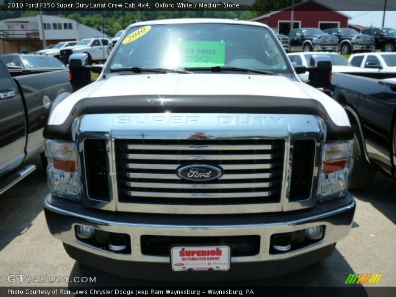 Oxford White / Medium Stone 2010 Ford F350 Super Duty Lariat Crew Cab 4x4