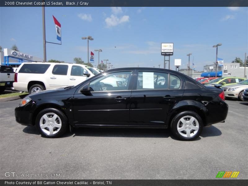 Black / Gray 2008 Chevrolet Cobalt LS Sedan