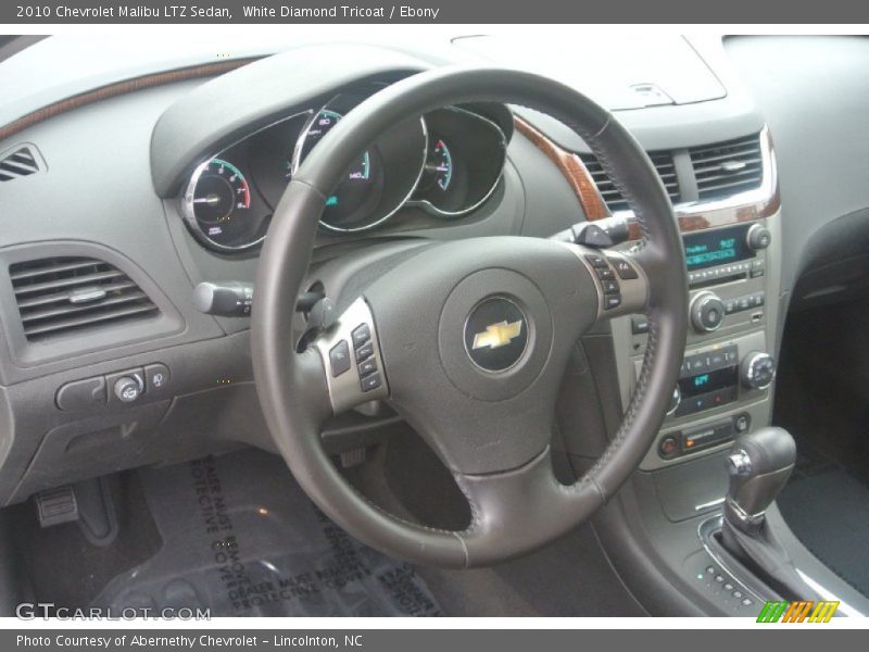 White Diamond Tricoat / Ebony 2010 Chevrolet Malibu LTZ Sedan