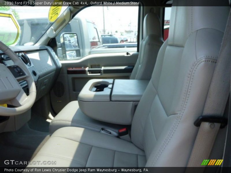 Oxford White / Medium Stone 2010 Ford F350 Super Duty Lariat Crew Cab 4x4