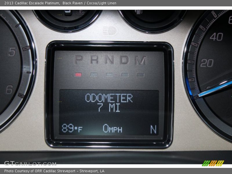 Black Raven / Cocoa/Light Linen 2013 Cadillac Escalade Platinum