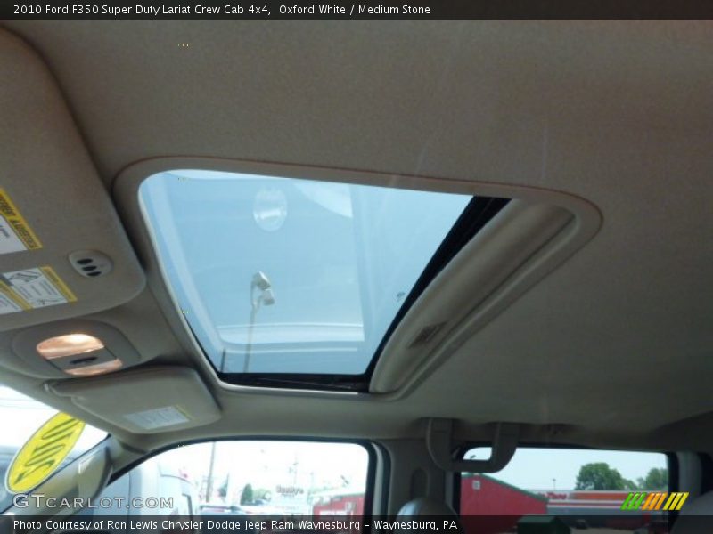 Oxford White / Medium Stone 2010 Ford F350 Super Duty Lariat Crew Cab 4x4