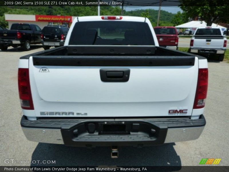 Summit White / Ebony 2009 GMC Sierra 1500 SLE Z71 Crew Cab 4x4