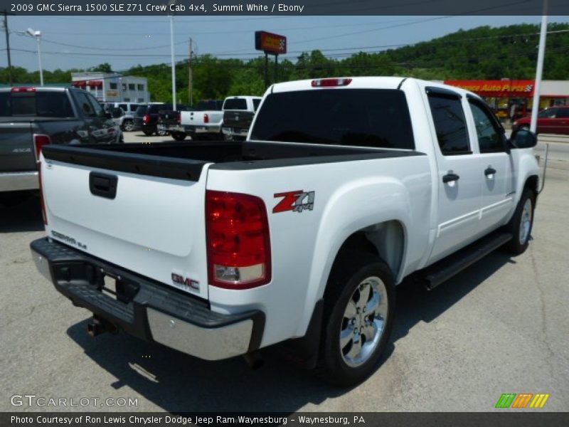 Summit White / Ebony 2009 GMC Sierra 1500 SLE Z71 Crew Cab 4x4