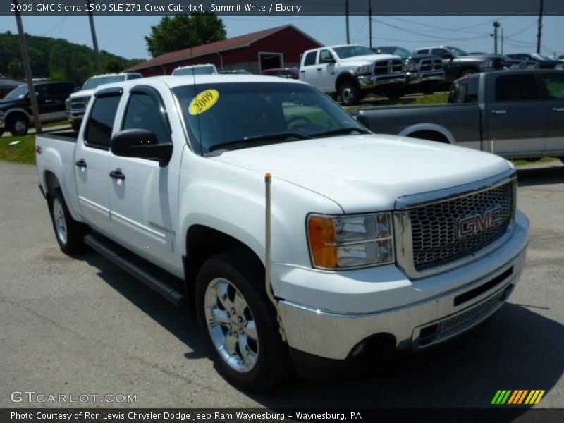 Summit White / Ebony 2009 GMC Sierra 1500 SLE Z71 Crew Cab 4x4