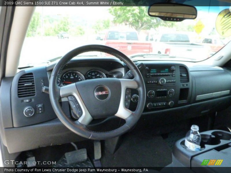 Summit White / Ebony 2009 GMC Sierra 1500 SLE Z71 Crew Cab 4x4