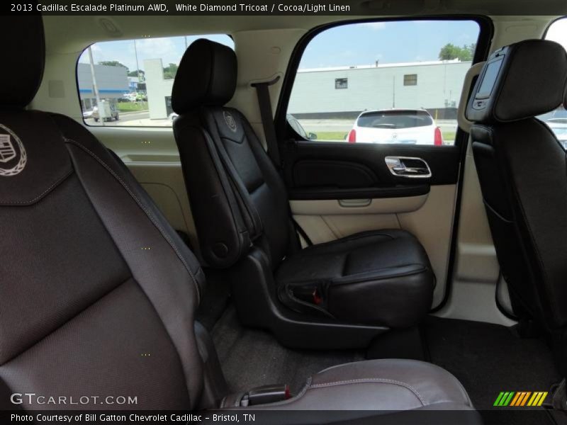 White Diamond Tricoat / Cocoa/Light Linen 2013 Cadillac Escalade Platinum AWD