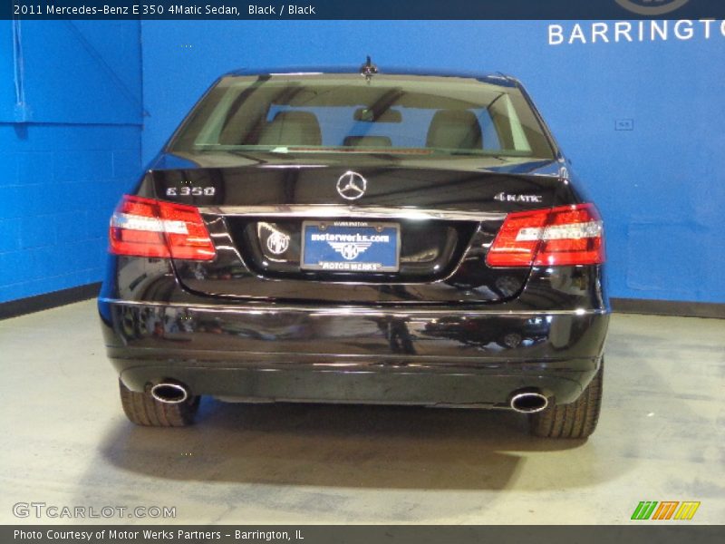 Black / Black 2011 Mercedes-Benz E 350 4Matic Sedan