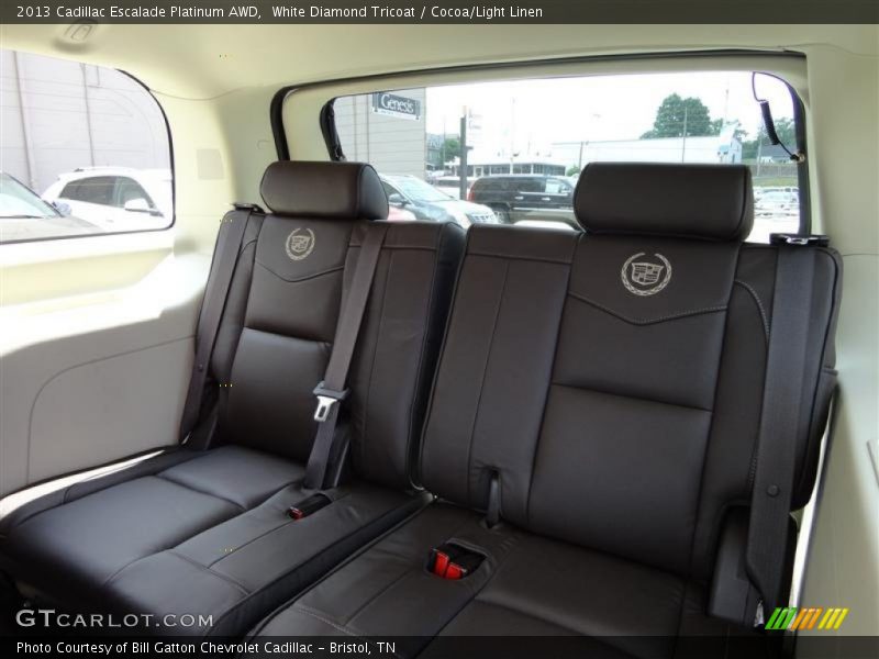 White Diamond Tricoat / Cocoa/Light Linen 2013 Cadillac Escalade Platinum AWD