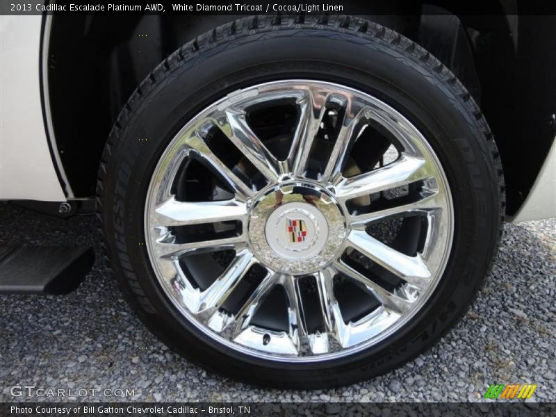White Diamond Tricoat / Cocoa/Light Linen 2013 Cadillac Escalade Platinum AWD
