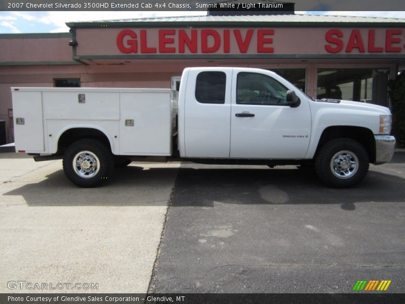 Summit White / Light Titanium 2007 Chevrolet Silverado 3500HD Extended Cab 4x4 Chassis