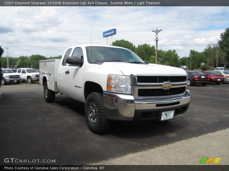 Summit White / Light Titanium 2007 Chevrolet Silverado 3500HD Extended Cab 4x4 Chassis