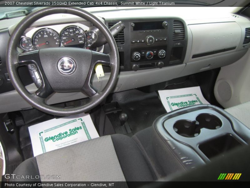 Summit White / Light Titanium 2007 Chevrolet Silverado 3500HD Extended Cab 4x4 Chassis