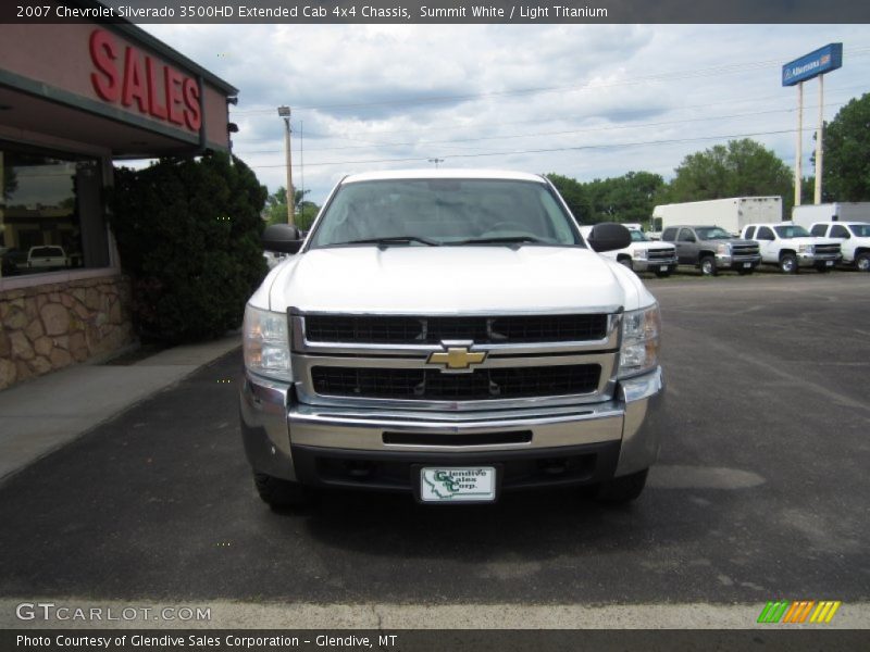 Summit White / Light Titanium 2007 Chevrolet Silverado 3500HD Extended Cab 4x4 Chassis