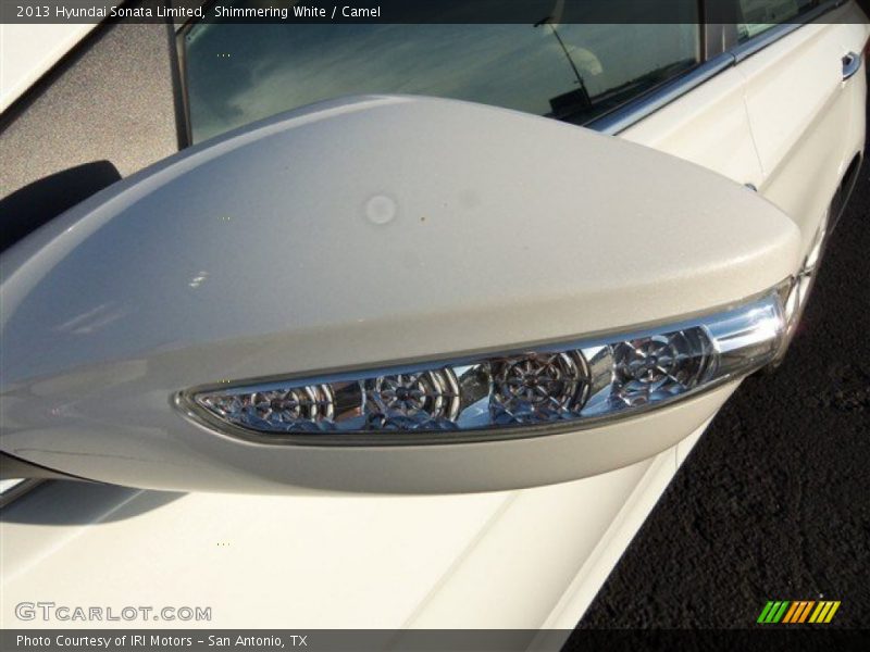 Shimmering White / Camel 2013 Hyundai Sonata Limited