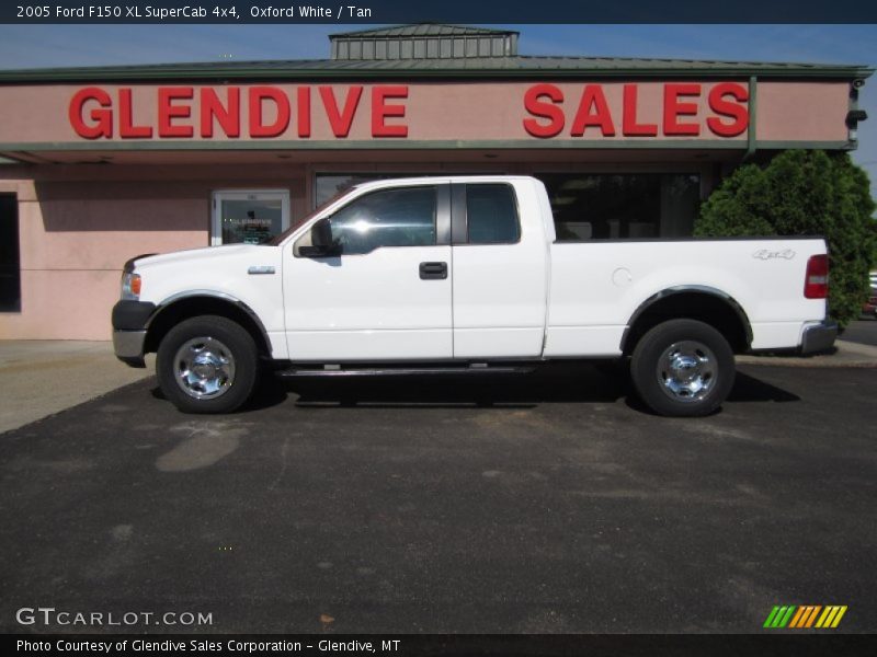 Oxford White / Tan 2005 Ford F150 XL SuperCab 4x4