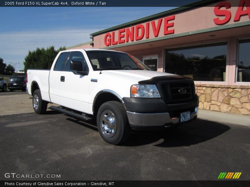 Oxford White / Tan 2005 Ford F150 XL SuperCab 4x4