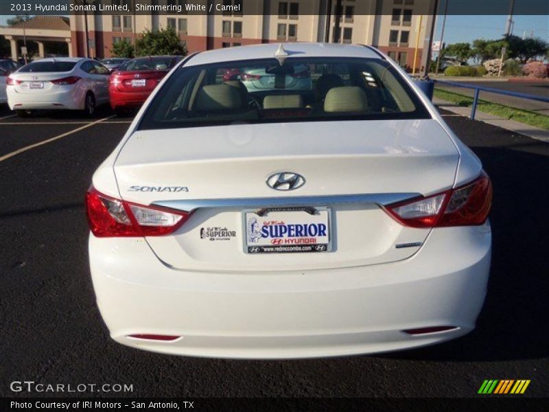 Shimmering White / Camel 2013 Hyundai Sonata Limited