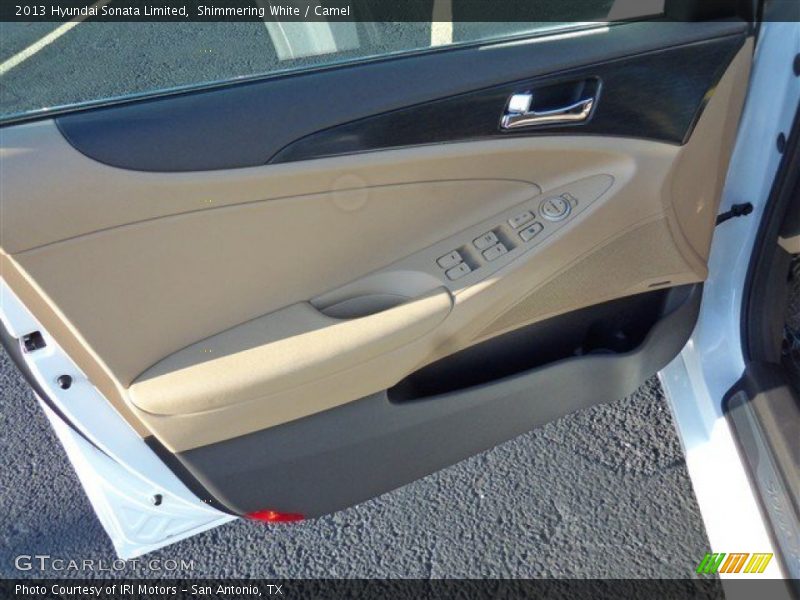 Shimmering White / Camel 2013 Hyundai Sonata Limited