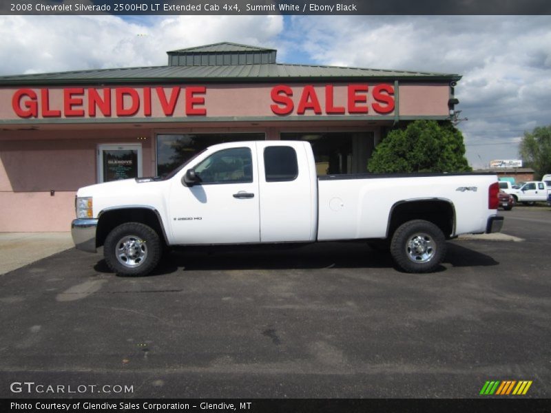 Summit White / Ebony Black 2008 Chevrolet Silverado 2500HD LT Extended Cab 4x4