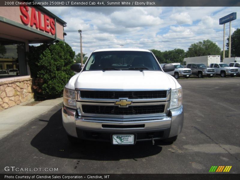 Summit White / Ebony Black 2008 Chevrolet Silverado 2500HD LT Extended Cab 4x4
