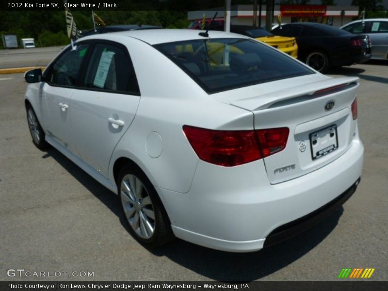 Clear White / Black 2012 Kia Forte SX