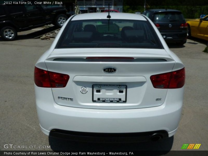 Clear White / Black 2012 Kia Forte SX