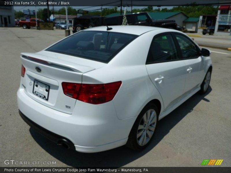 Clear White / Black 2012 Kia Forte SX