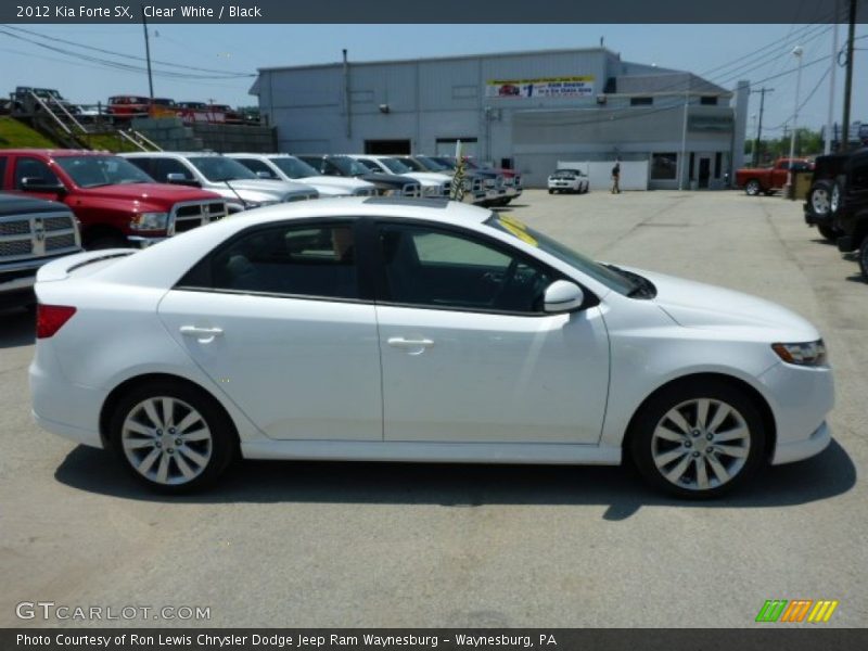Clear White / Black 2012 Kia Forte SX