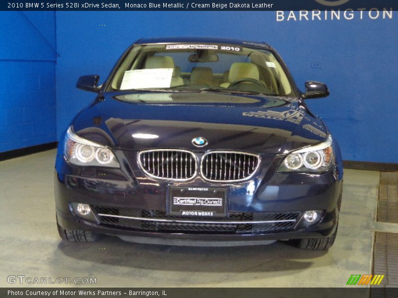 Monaco Blue Metallic / Cream Beige Dakota Leather 2010 BMW 5 Series 528i xDrive Sedan