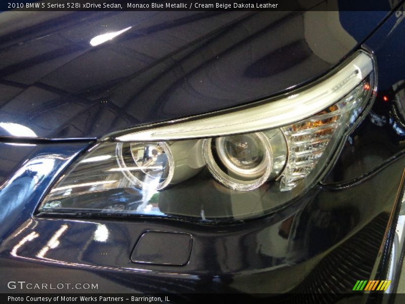 Monaco Blue Metallic / Cream Beige Dakota Leather 2010 BMW 5 Series 528i xDrive Sedan