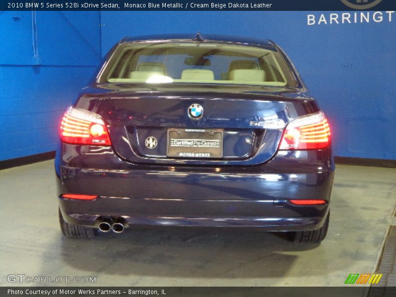 Monaco Blue Metallic / Cream Beige Dakota Leather 2010 BMW 5 Series 528i xDrive Sedan